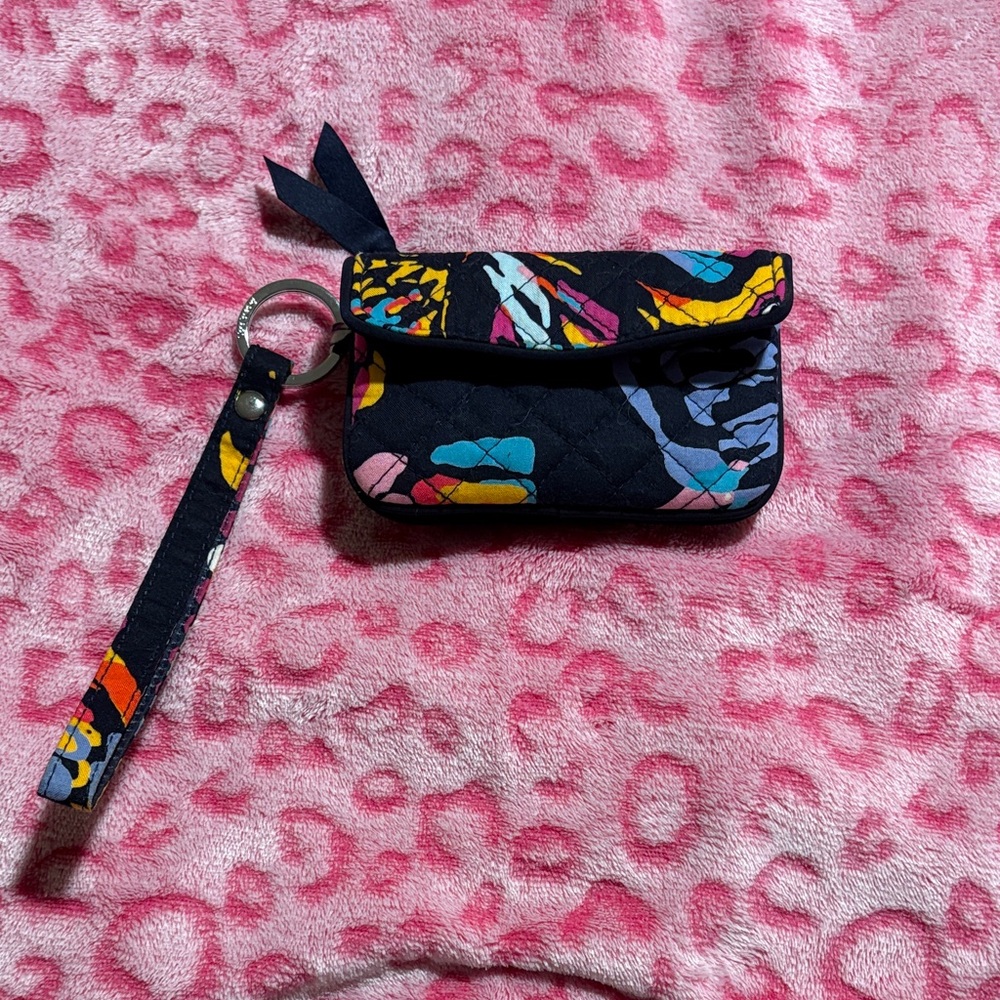 Vera Bradley Pink and Butterfly Quilted Card Holder